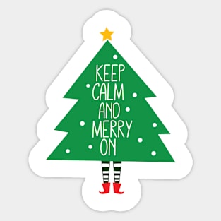 Keep Calm and Merry On Sticker